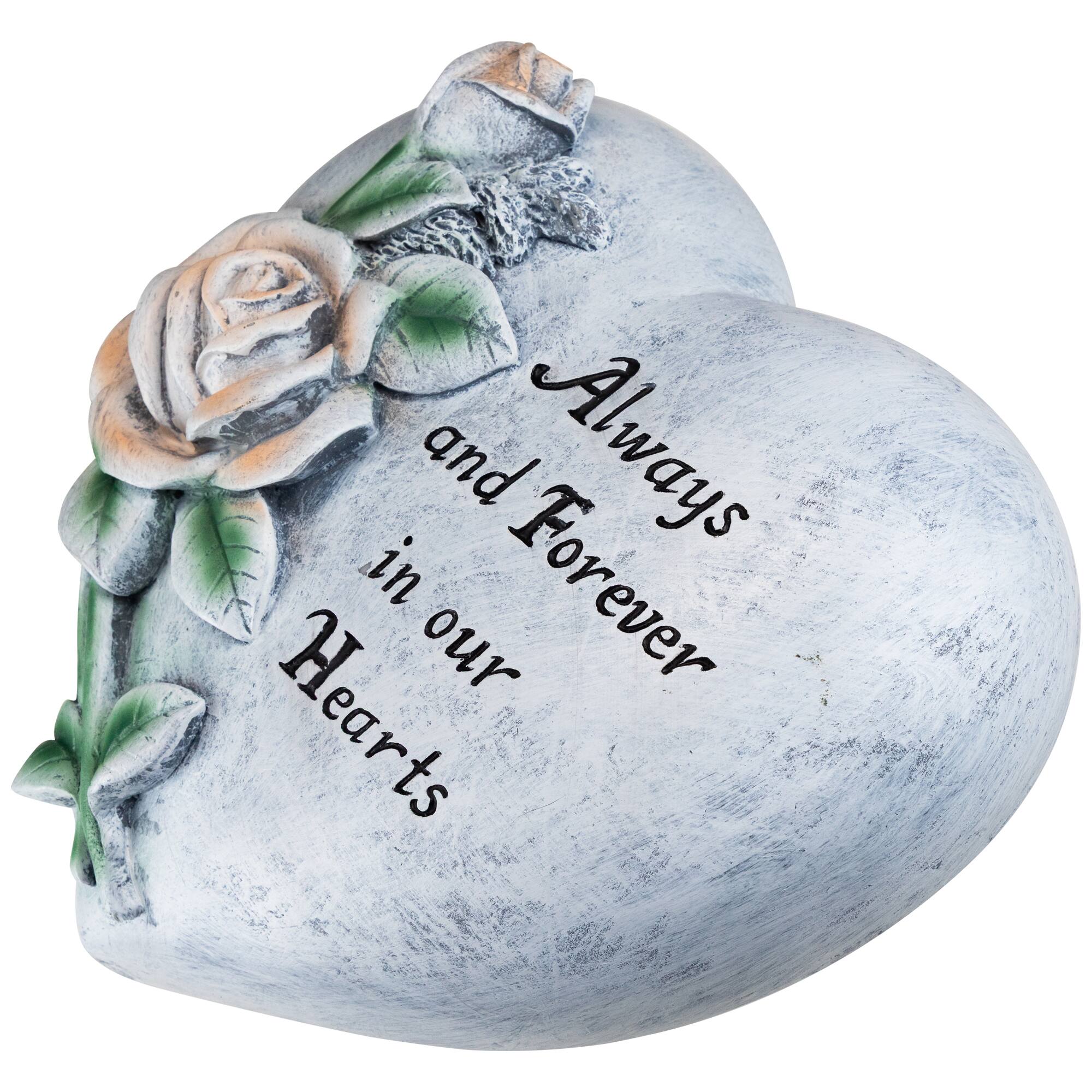 Always and Forever in Our Hearts Outdoor Memorial Garden Stone - 8"